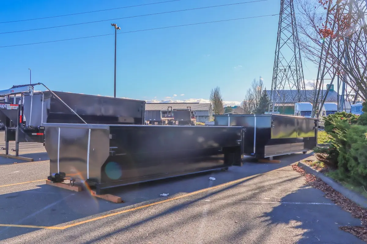 Roll-off dumpster ready for waste disposal at job site for 40 Yard Dumpster Rental in Hanover